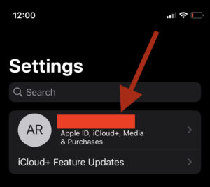 Head over to Settings and then tap on your ID