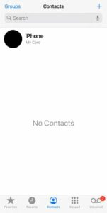 All of your contacts will disappear