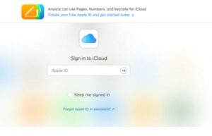 Go to the iCloud website and log in