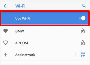 Toggle off the use WiFi button