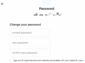 input the new password